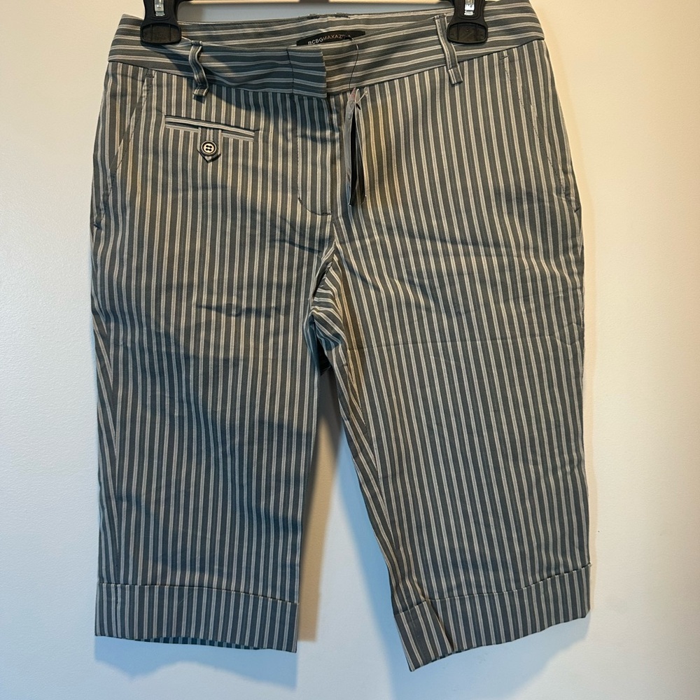 Striped Gray Bermuda Shorts